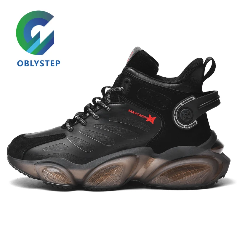 

OBLYSTEP Fashion Men's Sneakers Are Comfortable Outdoor Sports Wear-resistant, Luminous Basketball Shoes