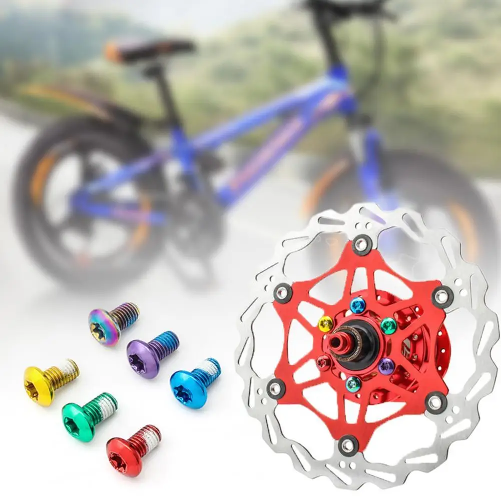 

Set of 12 MUQZI T25 M5 bicycle disc screws metal multi-color mountain bike disc break screws bicycle modification accessories
