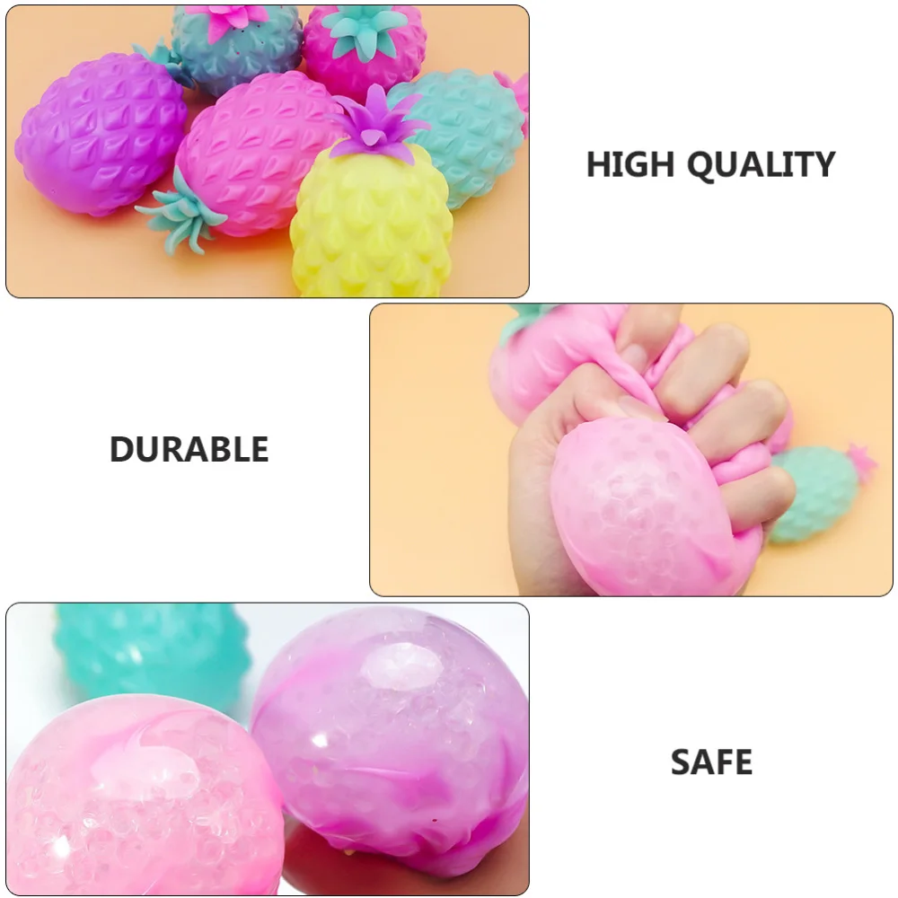 

4pcs Pineapple Shape Vent Toys Stress Release Toys Kids Toys (Random Color)