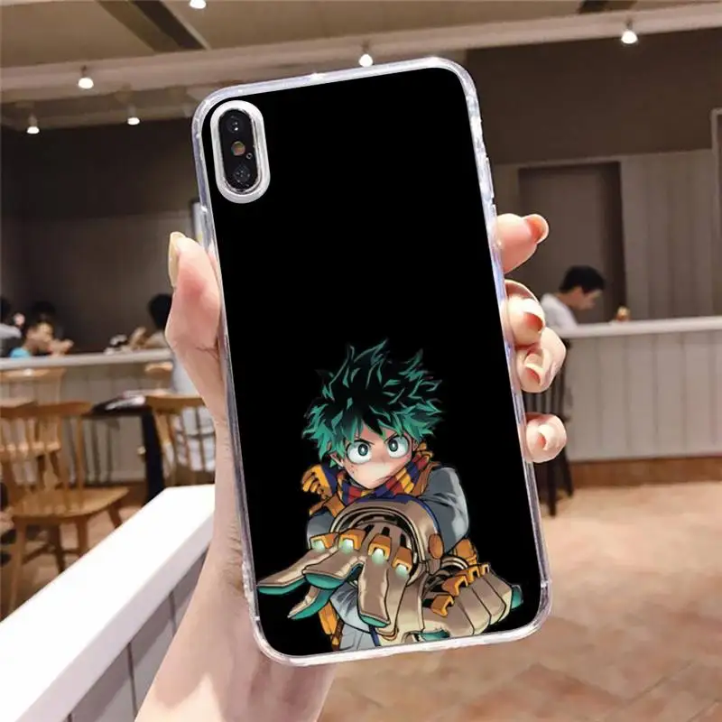 

Midoriya Izuku My hero academia anime Phone Case Transparent soft For iphone 5 5s 5c se 6 6s 7 8 11 12 plus mini x xs xr pro max