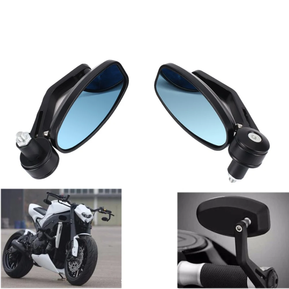 

Зеркало заднего вида с ручкой, 22 мм, синее стекло, для Harley DUCATI Hypermotard 796 821 939 950 1100, уличные велосипеды 7/8 дюйма