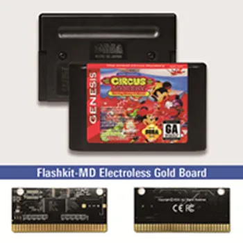 

The Great Circus Mystery Starring Mickeyed & Minnied - USA Label Flashkit PCB Card for Sega Genesis Megadrive Video Game Console