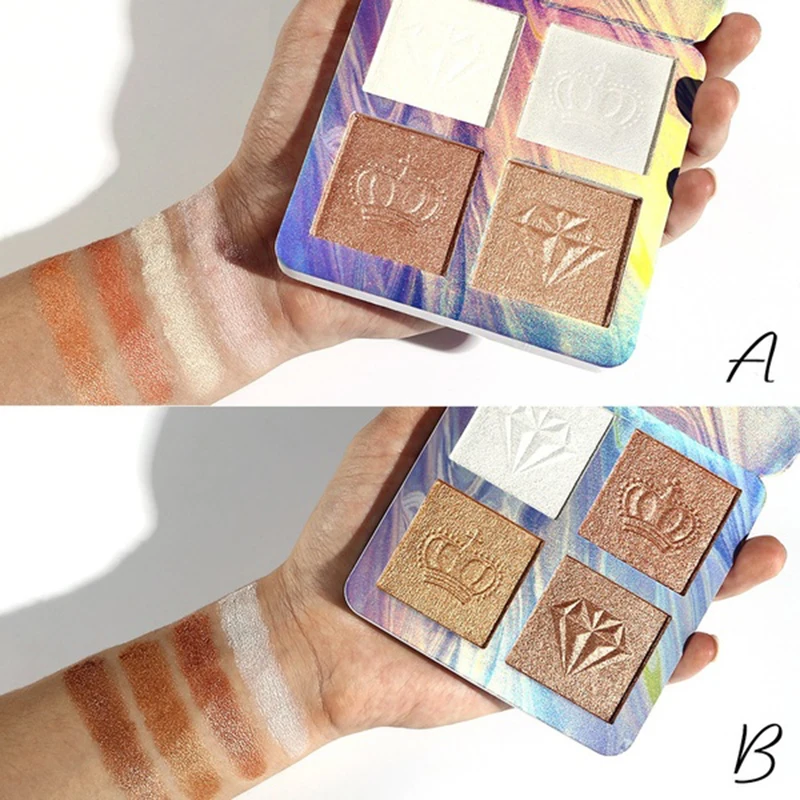 Тени для век хайлайтер палитра мерцающий бронзер Сияющий контур лица Пудра