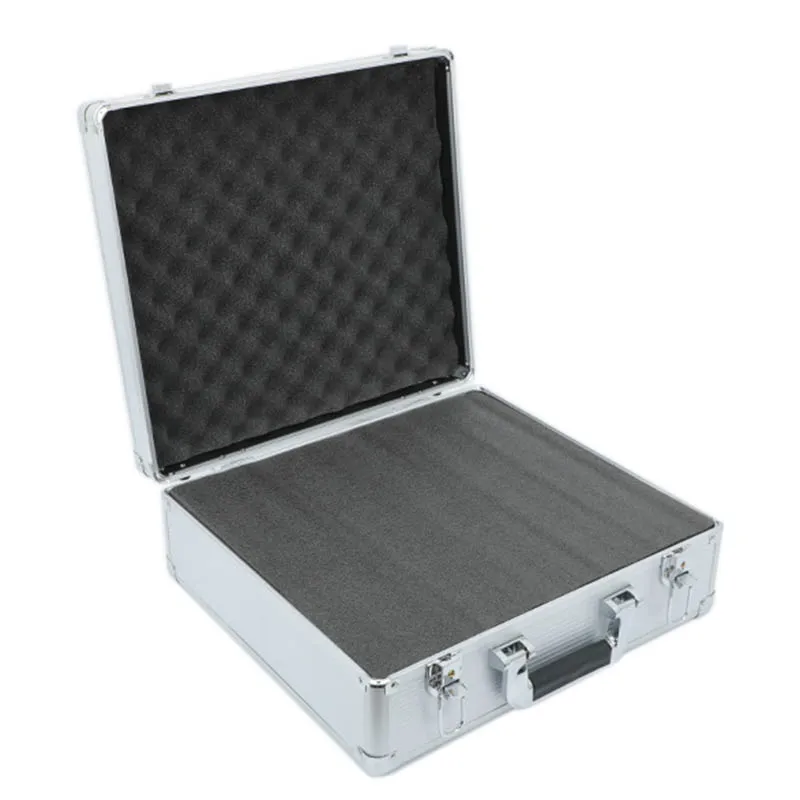 portable aluminum tool box safety equipment toolbox instrument box storage case suitcase impact resistant case with sponge free global shipping