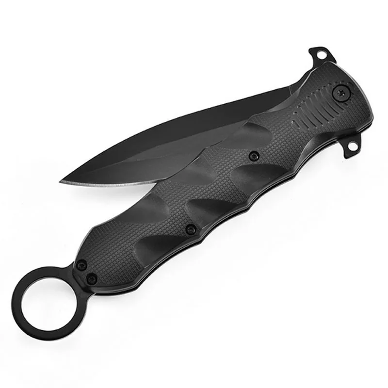 Черный нож из стали 3CR13 складной для кемпинга охоты тактический ножи выживания с
