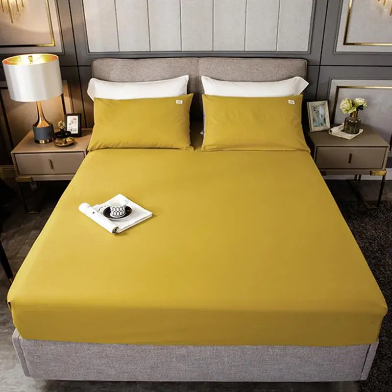 

30 1 pc 100% Pure Cotton Fitted Bed Sheet Single Twin Double Queen King Size Bed Sheet with Elastic Bottom Sheet Cotton