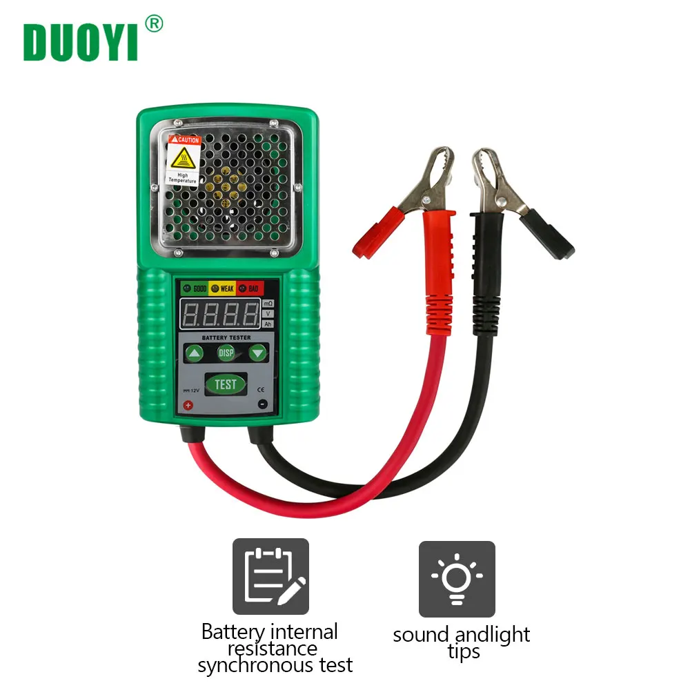 

DUOYI DY226 Battery Tester 6V 12V DC Check UPS Automotive Solar Energy Storage Marine Battery Volt, Storage Capacity Led Display
