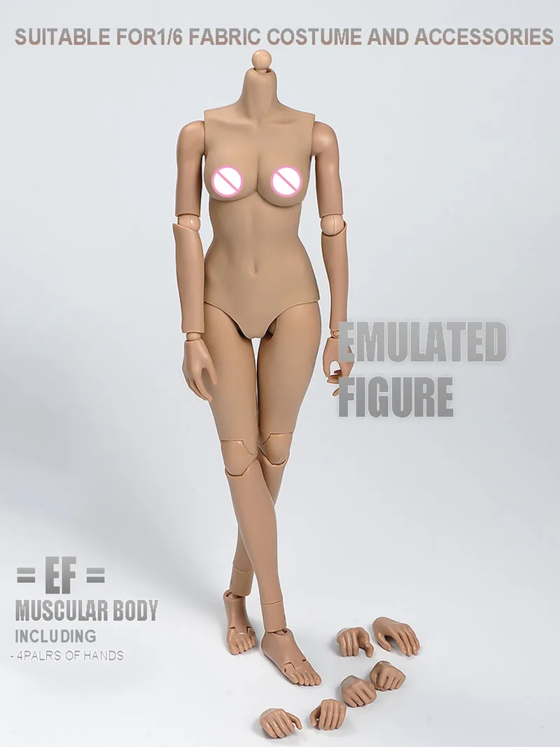 1/6 Женская экшн-фигурка белого загара куклы 12 дюймов средняя большая грудь супер