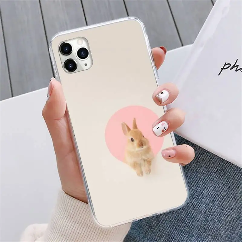 

Cute rabbit Phone Case For iphone 12 5 5s 5c se 6 6s 7 8 plus x xs xr 11 pro max mini
