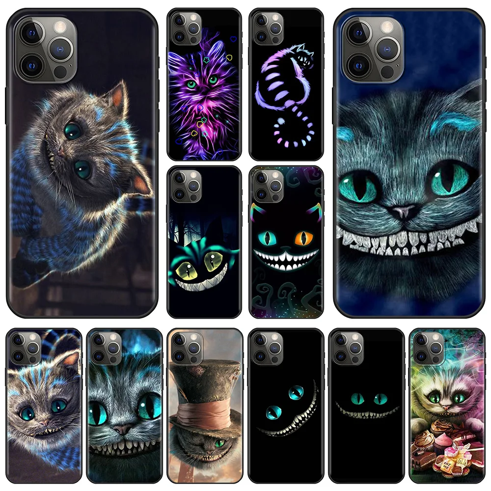 

Case For Apple iPhone 11 Pro Max XS XR X 8 7 6 6S Plus Cover Silicone Coque Fundas Black Capa Disney Cheshire Cat