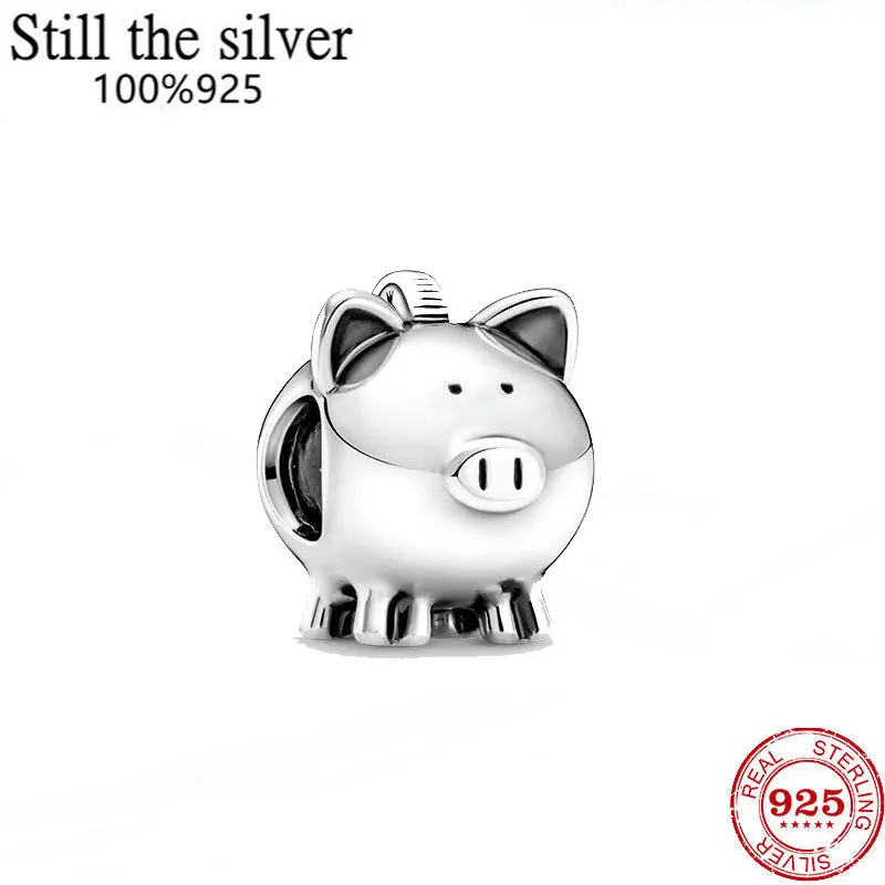 

925 sterling silver rose gold piggy duck love beads pendant beads DIY original Pan Yun bracelet jewelry