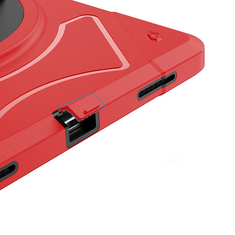 Red with strap Противоударный чехол для iPad Pro, 11 дюймов,, чехол с держателем карандаша, вращающийся на 360 градусов, ремешок на шею, защитный чехол с подставкой MTL03 - Цвет: Red with strap