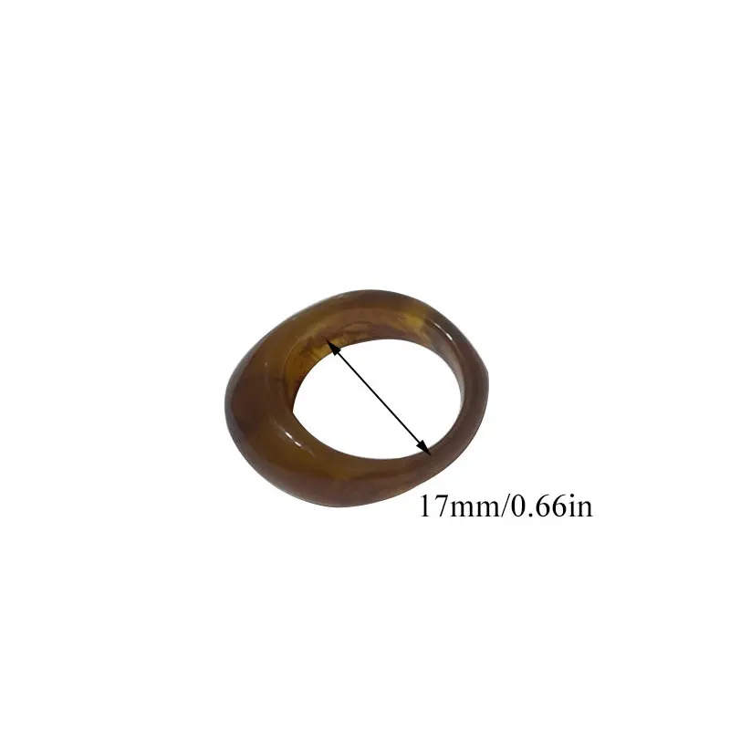 

Handmade Wood Dried Flowers Plants Inside Jewelry Finger Irregular Transparent Fashion Party Accessories Gift Women Resin Ring