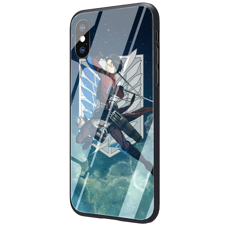 G2 EWAU атака на Титанов аниме чехол из закаленного стекла для телефона для iphone 5 5s SE 6 6s 7 8 plus X XR XS 11 Pro Max - Цвет: G2