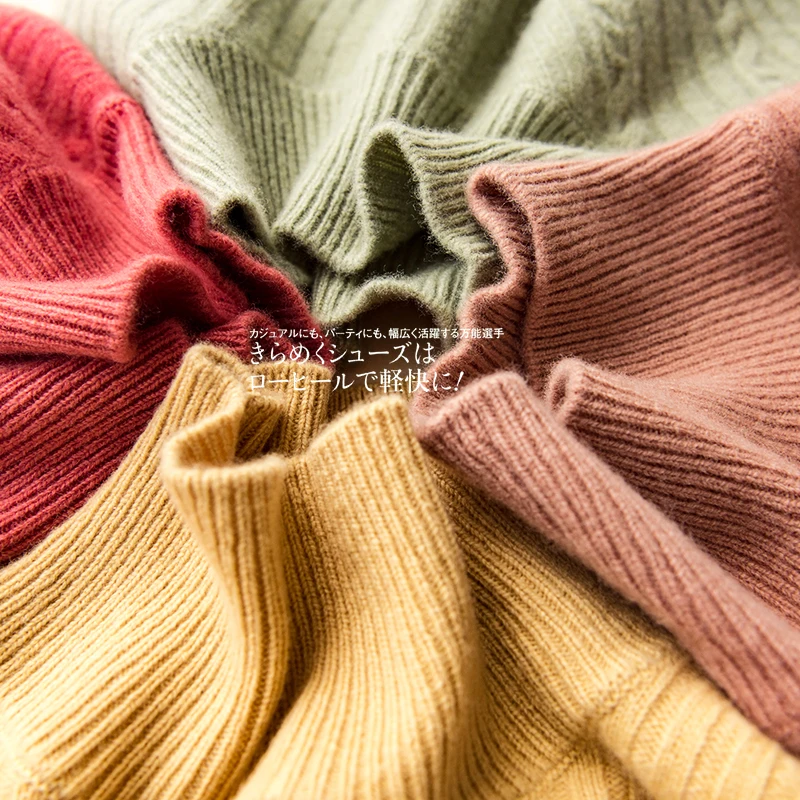 adohon 2020 woman winter 100% Cashmere sweaters autumn knitted Pullovers High Quality Warm Female thickening Turtleneck