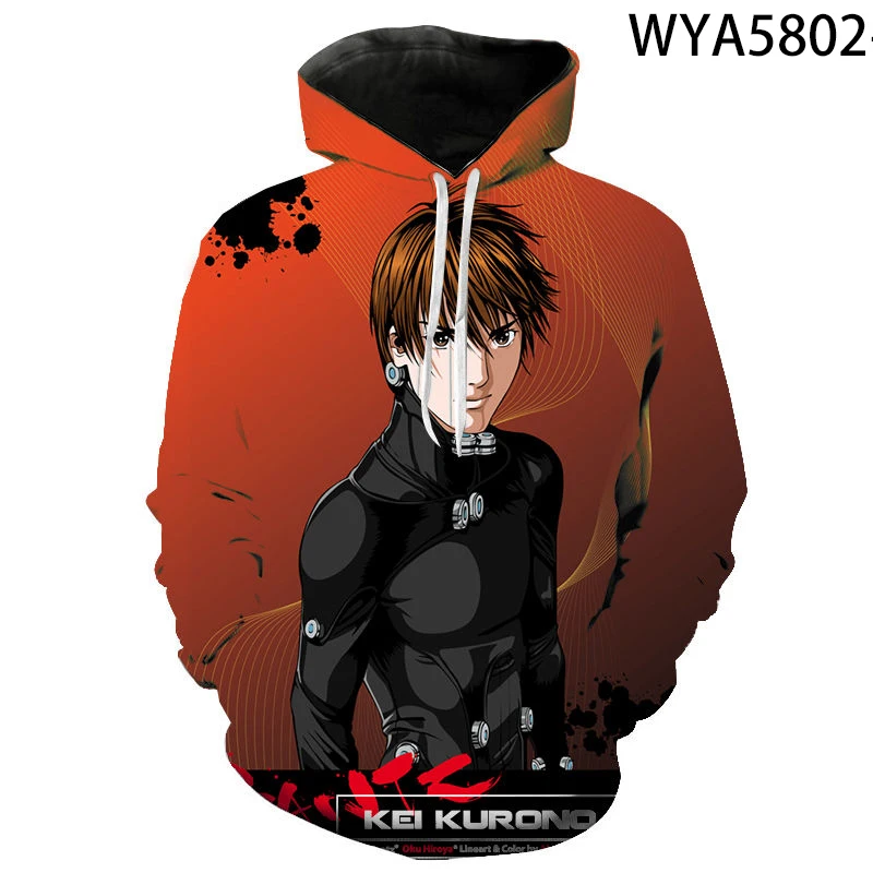 Новые модные комиксы Gantz толстовки для мужчин и женщин Детские свитшоты пуловер с