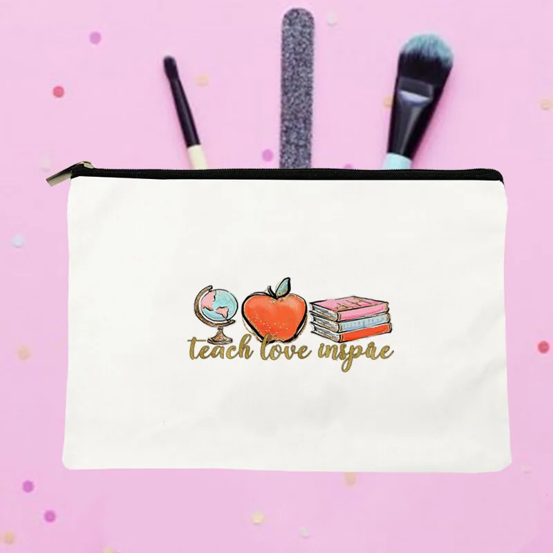 

Women teach Love Inspire Printed Make up bag Fashion Women Cosmetics Organizer Bag for Travel Colorful Storage Bag for Lady Bag