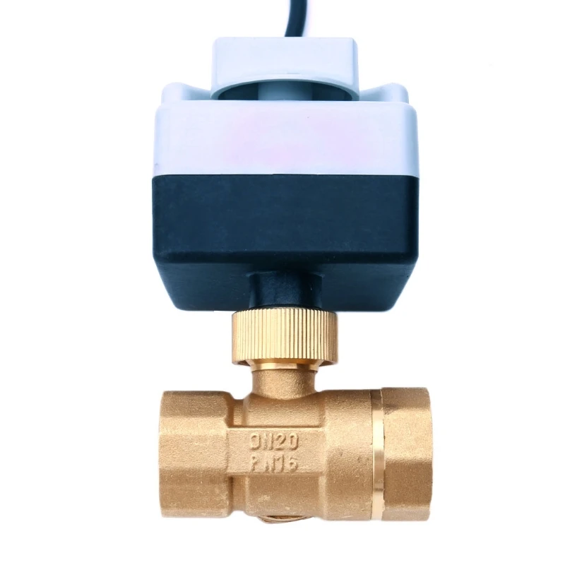 

AC220V 3-way Electric Motorized Ball Valve Three-wire Two Control For Air Conditioning