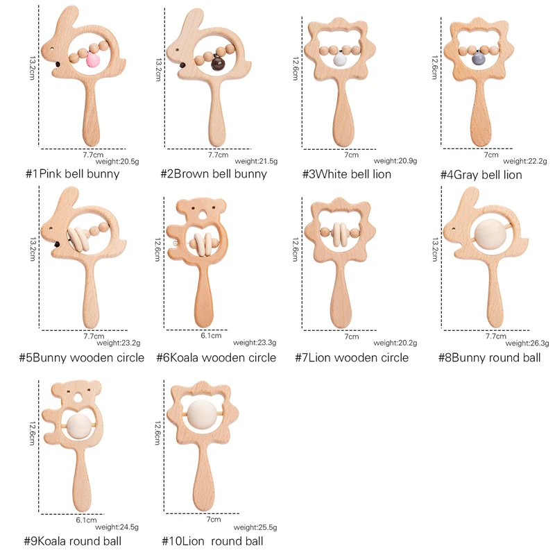 Деревянные игрушки Монтессори детские погремушки год мобильная