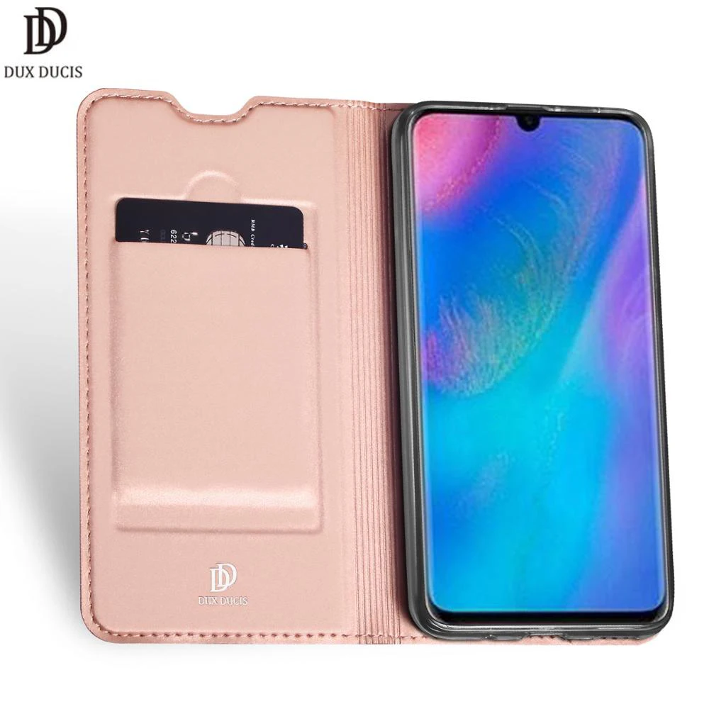 

For HUAWEI P30 Lite DUX DUCIS Skin Pro Series Flip Cover Luxury Leather Wallet Case Full Good Protection Steady Stand