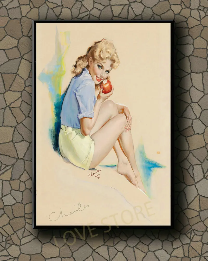 P254 винтажный красивый постер для девочек Классическая картина 380 шелковая ткань постер Искусство Декор внутренняя Окраска Подарок