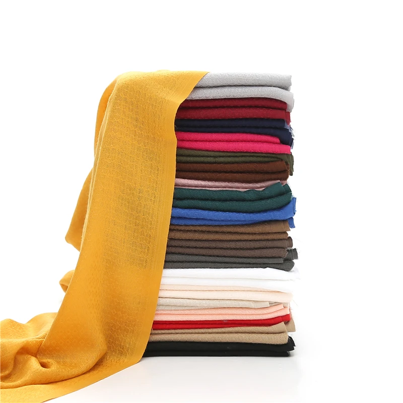 Хиджаб Femme Musulman однотонный кашемировый шарф на голову роскошный бренд хиджабы