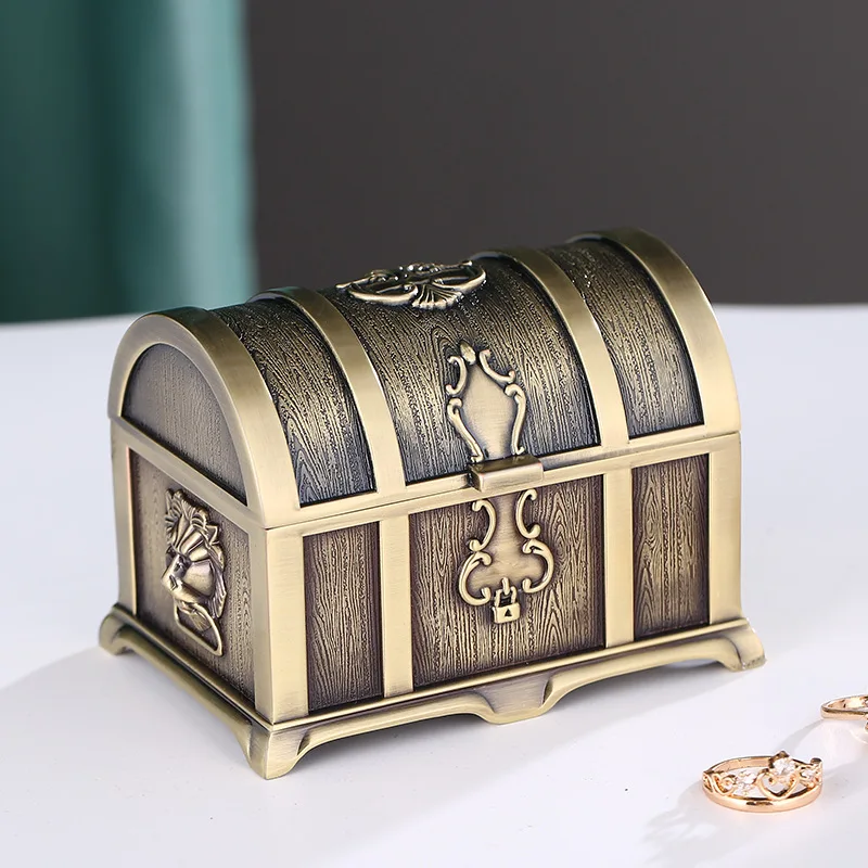 

4 Colors European Jewelry Box Vintage Storage Box Bracelet Ring Necklace Storage Container Gift Decorations