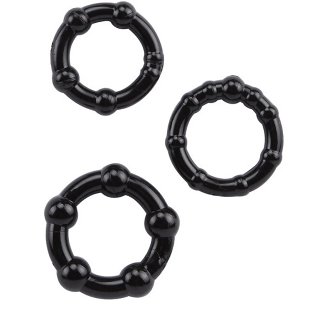 3 шт./компл. мужские круглые кольца с задержкой полового акта бусинами товары для