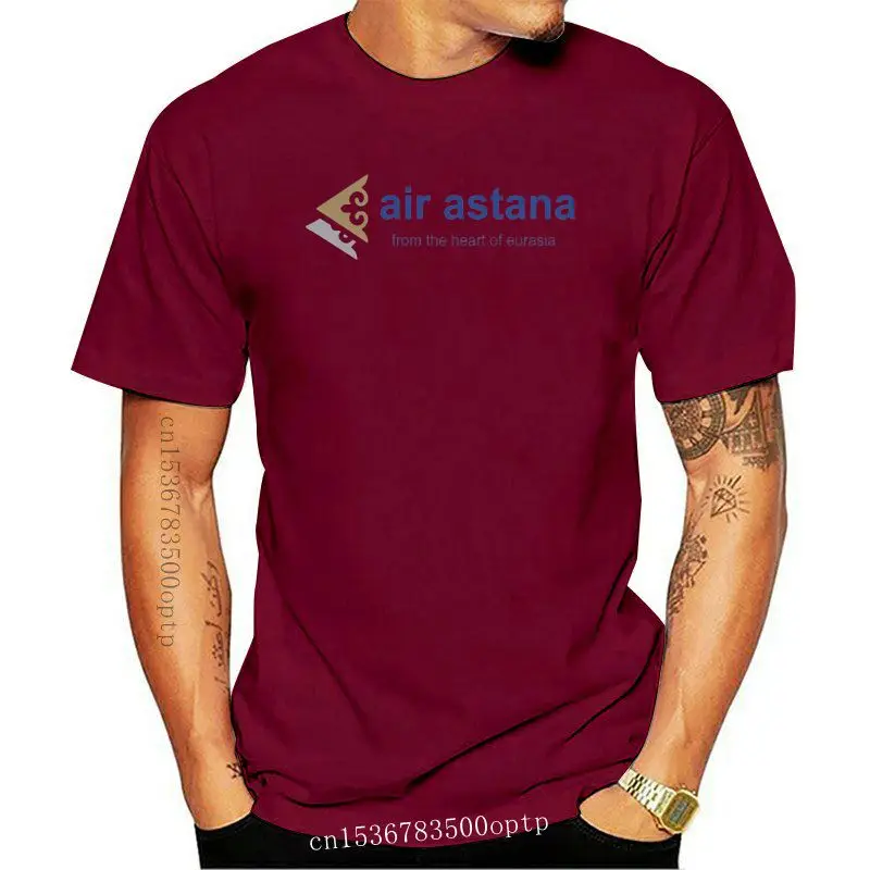 

Новые модные футболки 2021, рубашка air astana, винтажный логотип, одежда с круглым вырезом для авиакомпании