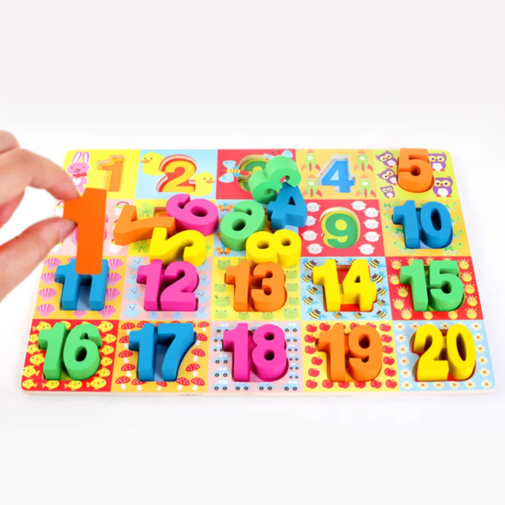 

1 Set Building Block Toy Block Inlay Toys Number Puzzle Toy Shape Match Toy Cognitive Toy For Kids Baby Early Education Playing