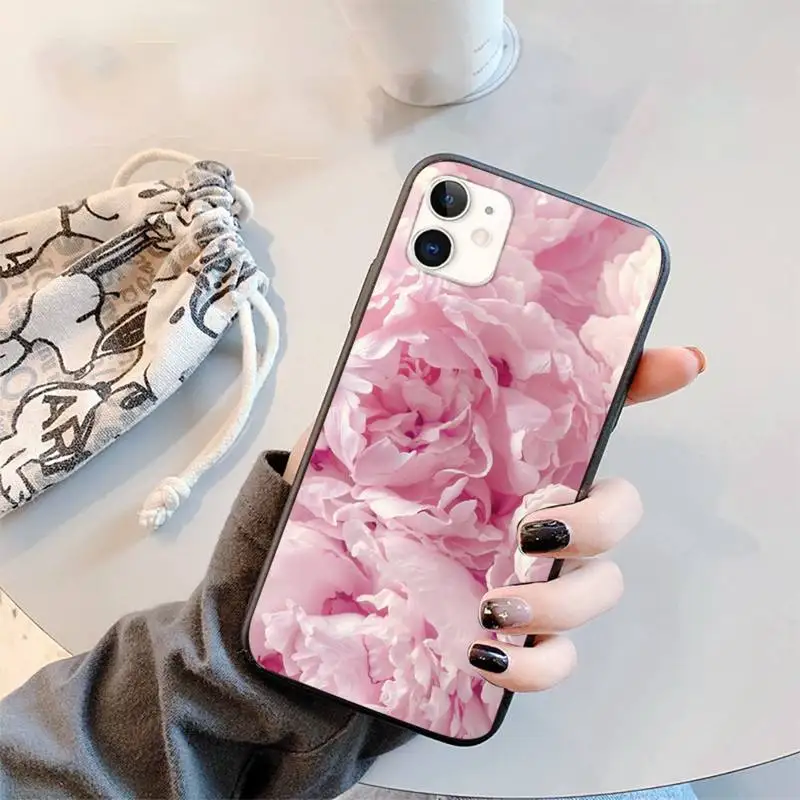 

Colorful Flower Rose Peony Phone Case for iPhone 11 12 mini pro XS MAX 8 7 6 6S Plus X 5S SE 2020 XR