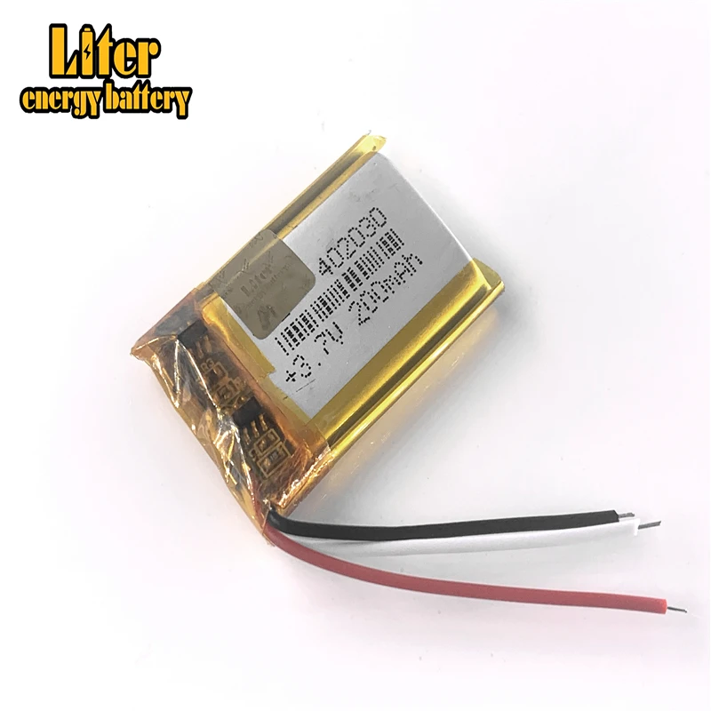 3 линии хорошего качества 7 V 200mAH 402030 полимера лития ионный/литий-ионная
