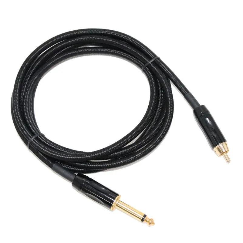 Черный 1,8 м Чистый медный цветной Змеиный RCA Интерфейс шнур для татуировочной машинки для тату машины мощность боди-арт тату адаптер - Цвет: Черный