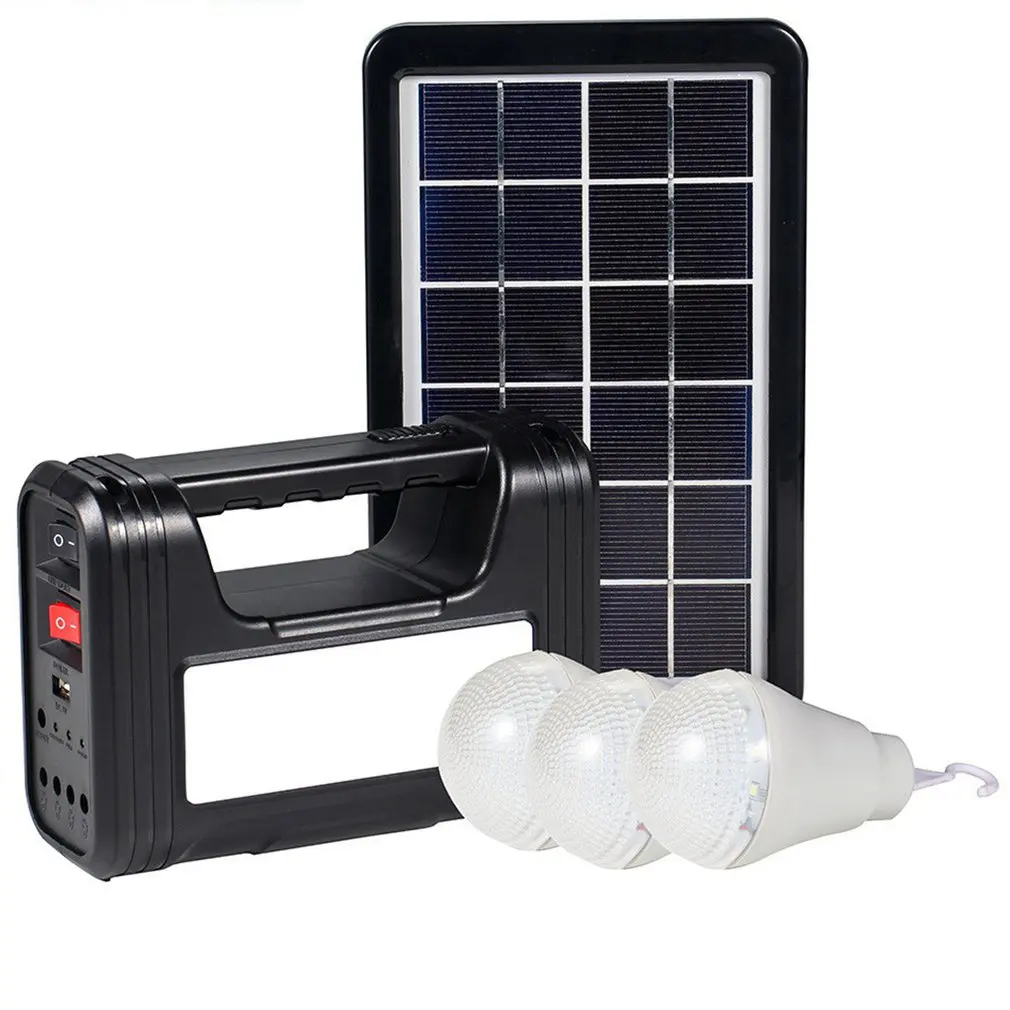 

Everton Rt-907 Bluetoothlu Rechargeable Radio Solar Powered 2 Bulb Solar Lighting System