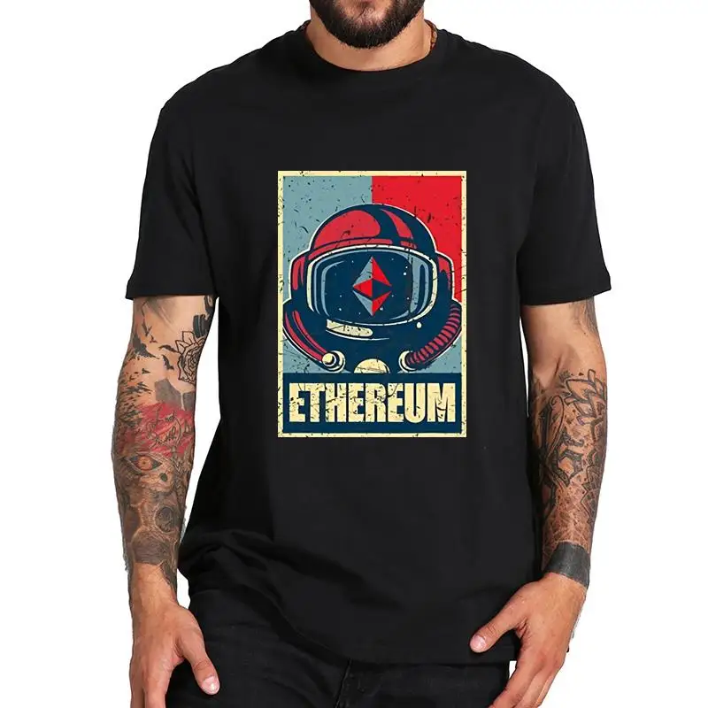 

Ethereum Blockchain T Shirt Ether Native Cryptocurrency Economically Related T-Shirt O-neck Streetwear Short Sleeve Camisetas