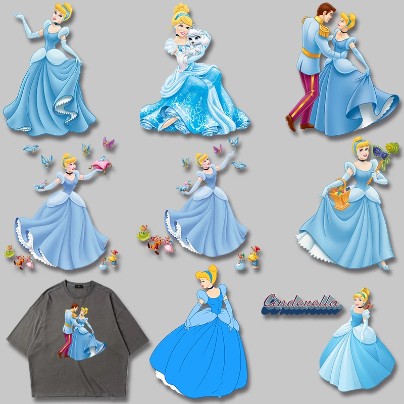 

Disney dog Princess Sandy and Prince cartoon animation Heat Vinyl Ironing Stickers Decor On T-Shirt Clothing Printing Appliques