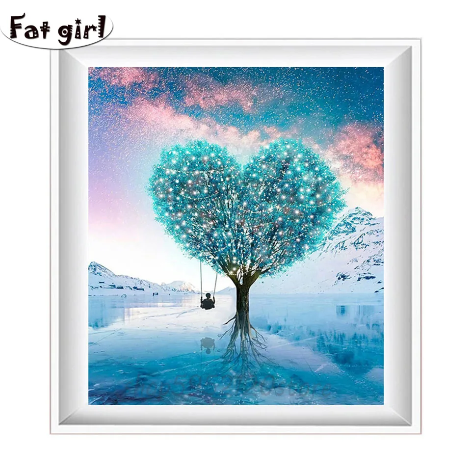 

5D DIY Diamond Embroidery love tree Round Diamond Full square Living room diamond painting cross stitch Crystal rhinestone gift