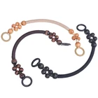 1 шт. 46 см деревянная пластиковая бусина веревка сумка ремешок ручка для сумки DIY Замена наплечный ремень