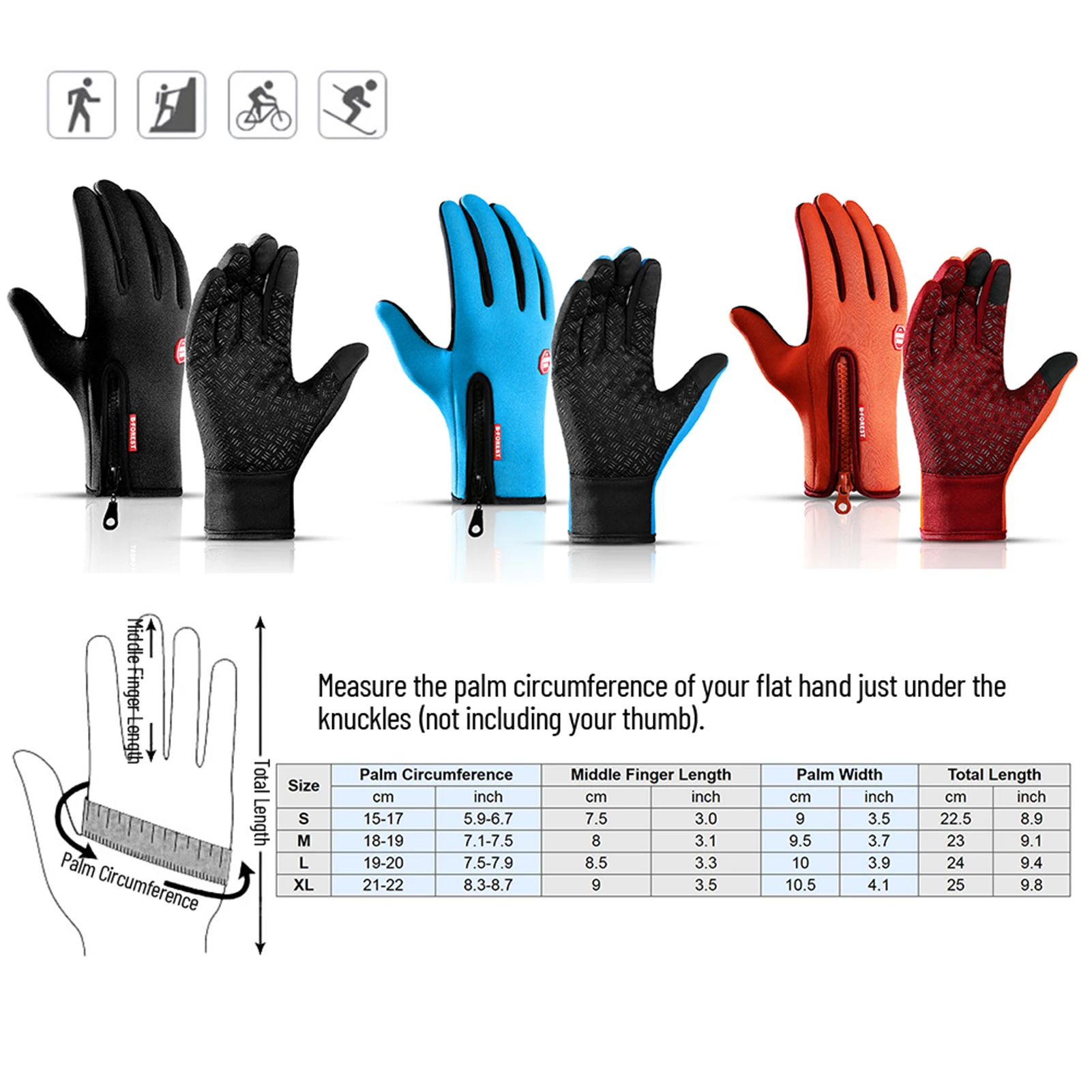 

Cycling Bicycle Winter Gloves Women Men Touchscreen Waterproof Fleece Thermal Sports Hiking Skiing Gloves