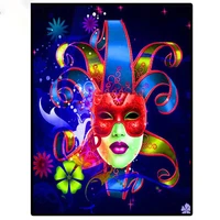 5d diamond painting red mask woman pictures full roundsquare 3d cross stitch kits portrait diy diamond embroidery top gift