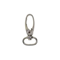 10 pcs silver swivel spring snap oval hooks with 14mm round o ring connector for keychain purse strap lanyard diy making