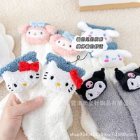 sanrio anime girl kawaii warm cotton socks hello kitty my melody kuromi cinnamoroll girl cartoon cute cotton socks socks gifts