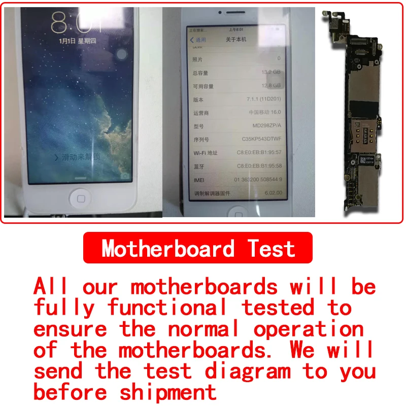 Полный разблокирован для iphone 5 материнская плата 100% оригинал в разобранном виде 5G