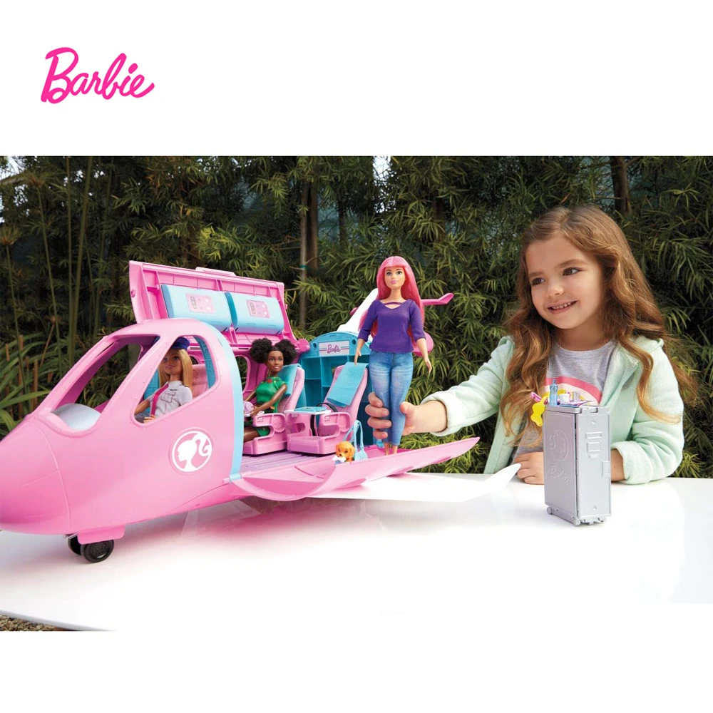 

Barbie Dreamplane Pilot Toy Set Original 15+ Pieces Multicolour Transforming Playset with Working Features Girls Toy GJB33