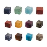 110pcsbox 11 styles natural stone square cube beads loose spacer beads for jewelry making diy necklace bracelets accessories