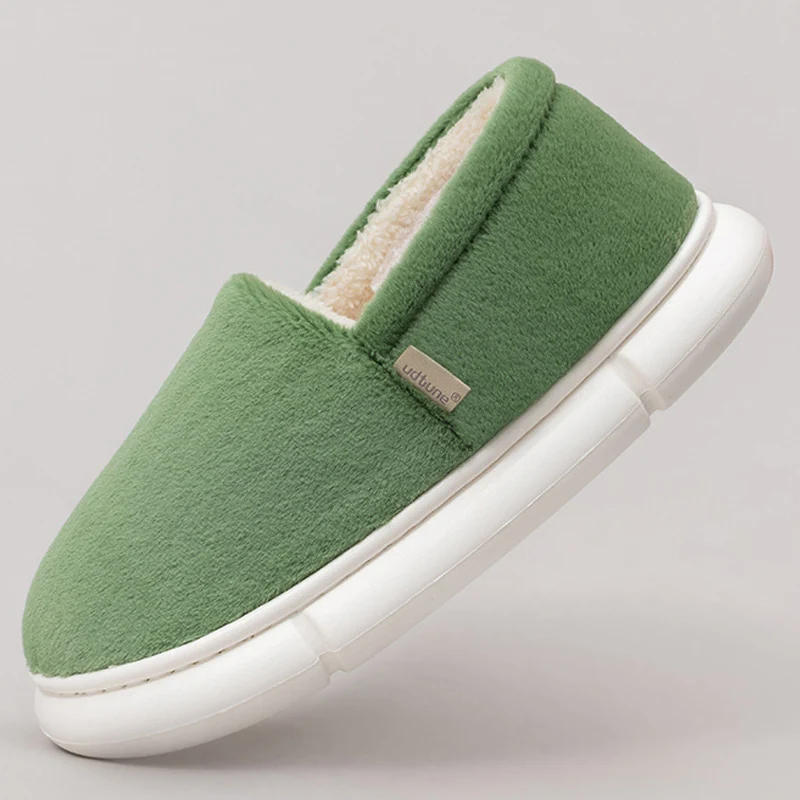 

Women Indoor Slippers Casual Solid Fur Slippers Cute Warm Winter Non-slip Bedroom Slippers Soft Sloth Shoes for Girls