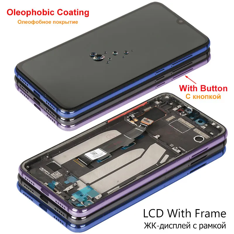 Pantalla Amoled para Xiaomi Mi 9 SE, repuesto para LCD con huella dactilar, t&aacute;ctil, 10, para Mi9, 9SE, M1903F2G-3