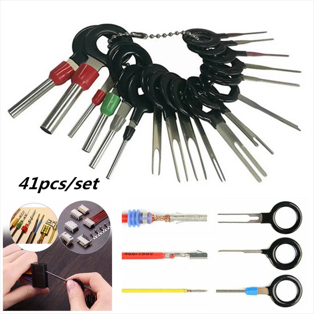 

41*Terminal Removal Tool Car Electrical Wiring Crimp Connector Pin Extractor Automobiles Crimp Extractor
