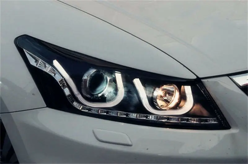 2 шт. Авто комбинированная фара в сборе черный чехол КРЫШКА ДЛЯ Honda Accord 2008 2009 2010 2011