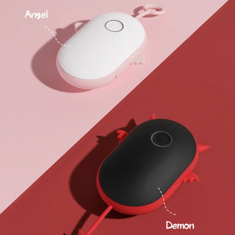 

Winter Portable Mini USB Hand Warmer Rechargeable Pocket Mobile Power Hands Warmer Double-sided Quick Heating